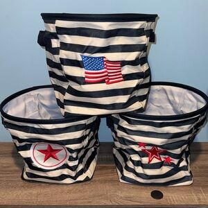 Free shipping set of three mini utility bins.